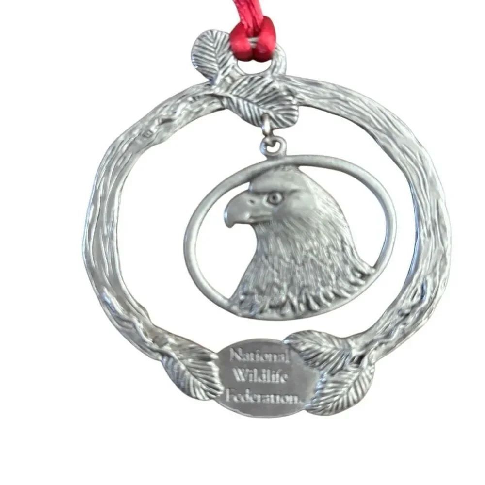 National Wildlife Federation Pewter Adopt An Eagle Christmas Ornament